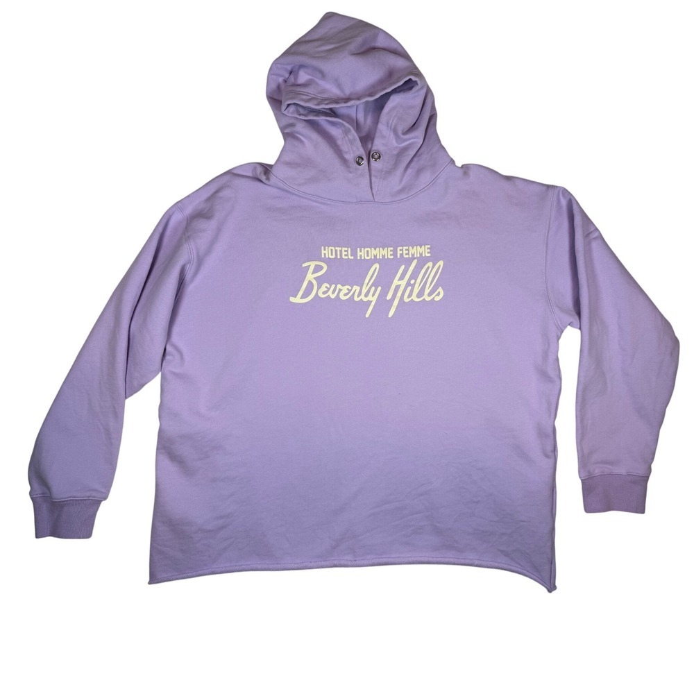 Homme + Femme Hoodie, Hotel Homme Femme 100% Cotton, Fake Love Purple, Size XL